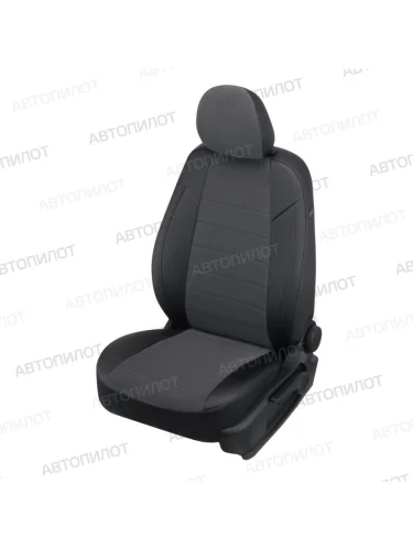 Комплект чехлов сидений (велюр) Автопилот (черный/федерер) KIA Spectra (2000-2009)