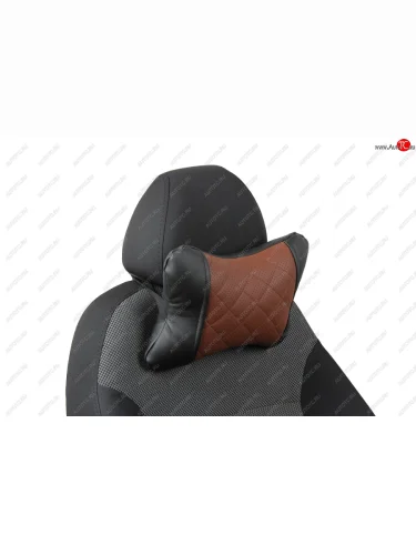 Подушки под шею АВТОПИЛОТ из экокожи РОМБ  rpod001018