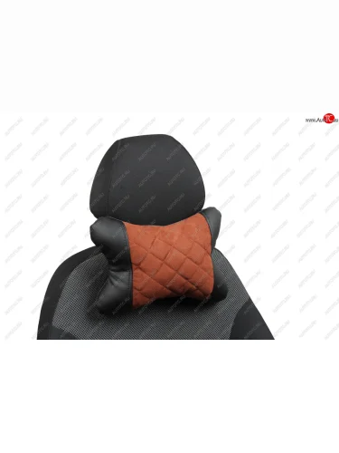 Подушки под шею АВТОПИЛОТ из алькантары РОМБ  rapod012