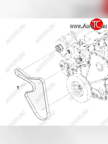 Ремень 8PK1727 6BT, ISLe 3911620 CUMMINS 14278