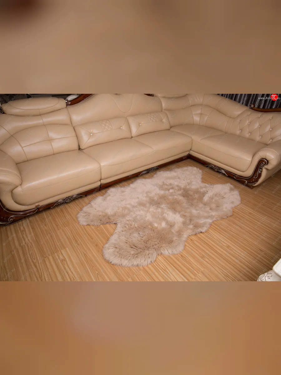 Меха для дома, Ковер из 4 шкур (искусственный мех)  4p-id078  в Самаре Самарской области