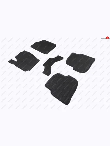 Резиновые коврики Стандарт для Volkswagen Polo Sedan V Glonass 2019-2020  91296
