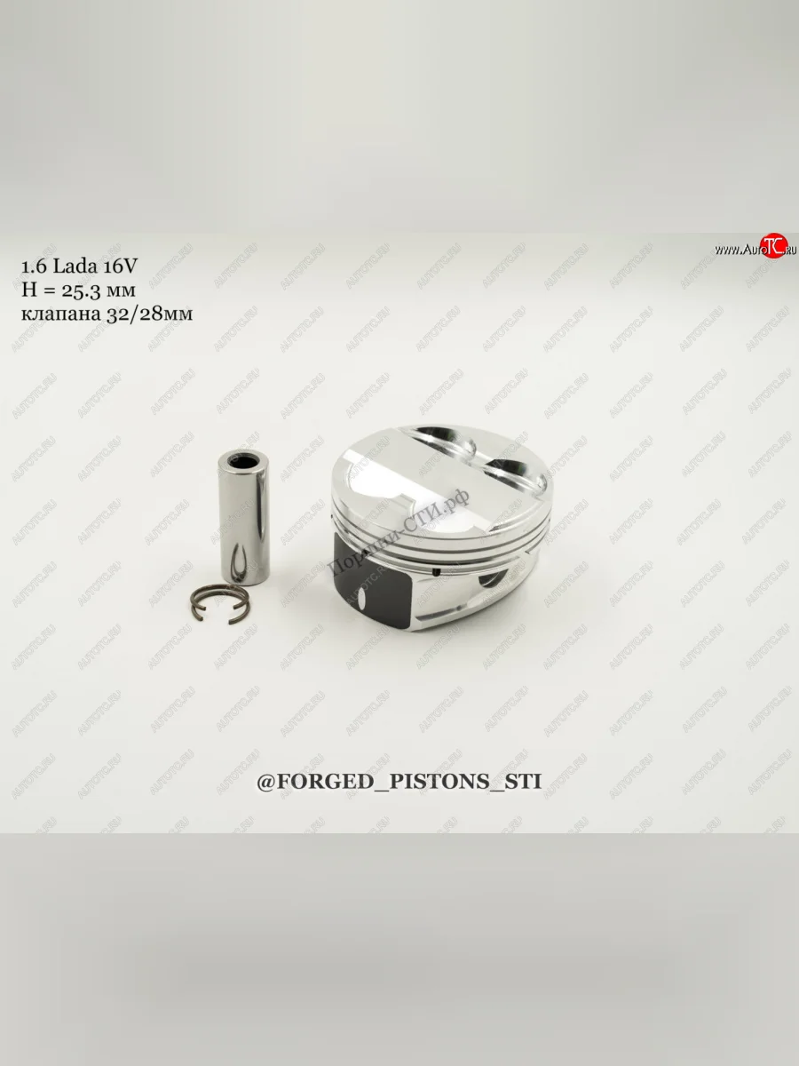 Поршни СТИ 16-кл высота 25.3 палец 1950 под клапана 3228 кольца 1,21,52,0 вытесн.-0,2  342989618  В Кинешме Ивановской области
