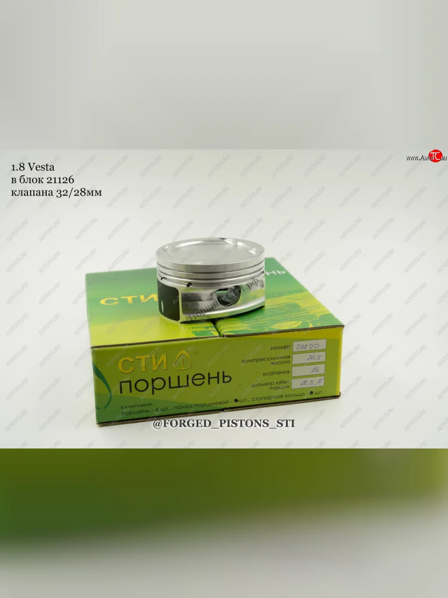 Поршни СТИ 16-кл 21177 (Веста в блок 21126) под клапана 3228  345256646  в Самаре Самарской области
