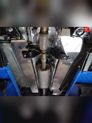 Защита магистралей кондиционера (алюминий) 4мм (комплект) Ford Explorer 2015- (кроме Sport 3.5 EcoBoost)