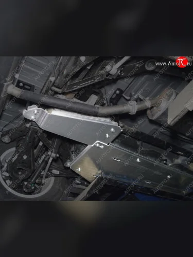 Защита заднего дифференциала (алюминий) 4мм (Устанавливать совместно с -ZKTCC00383 Защита бака и адсорбера (алюминий) 4 мм) Geely Atlas 2018-