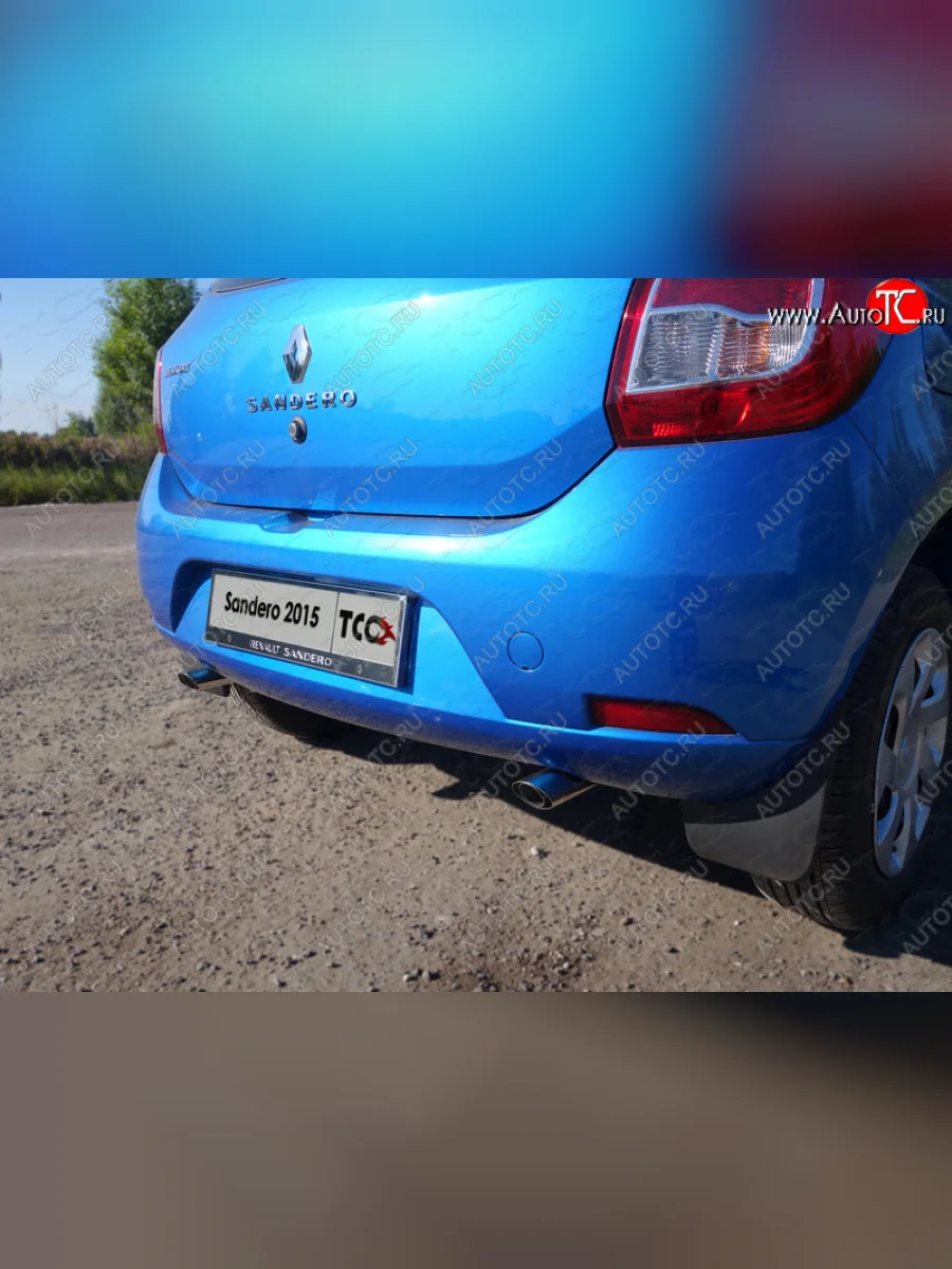 Декоративный глушитель 75/42,4 мм Renault Sandero (5S) 2014-2018  в Самаре Самарской области