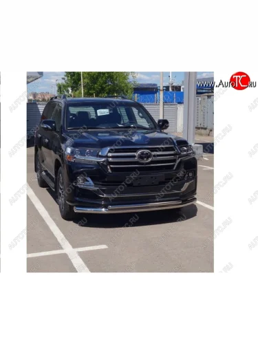 Защита передняя нижняя (двойная) 76,1/42,4 мм Toyota Land Cruiser 200 EXECUTIVE LOUNGE 2018-