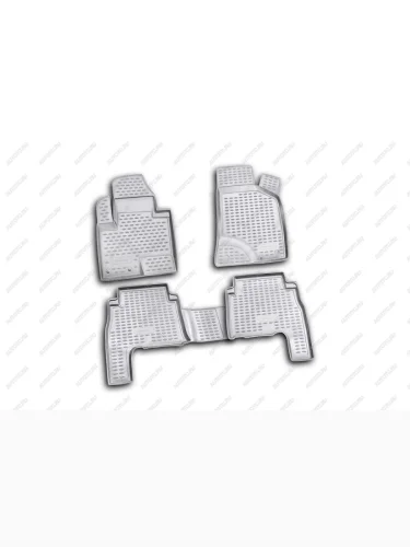 Коврики в салон (полиуретан) Element (серые) Hyundai Santa Fe  CM (2009-2012) рестайлинг