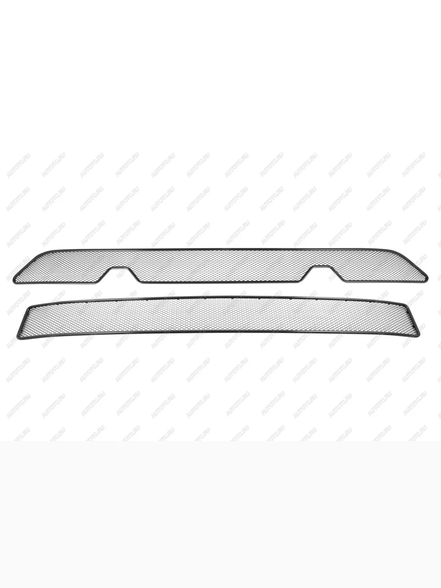 Сетка на бампер внешняя для VW Tiguan All-Space 2016-2020, 2 шт., черн., 10 мм, для автомобилей с передним парктроником  Фольксваген Тигуан Arbori 01-531617-101  в Керчи Республика Крым