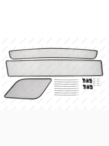 Сетка на бампер внешняя для PEUGEOT Traveller 2017-, 3 шт., черн., 15 мм, без переднего парктроника  Пежо Травлер Arbori 01-410617-151