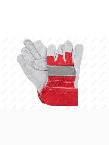 Перчатки спилковые красные Autofamily tl-823.3