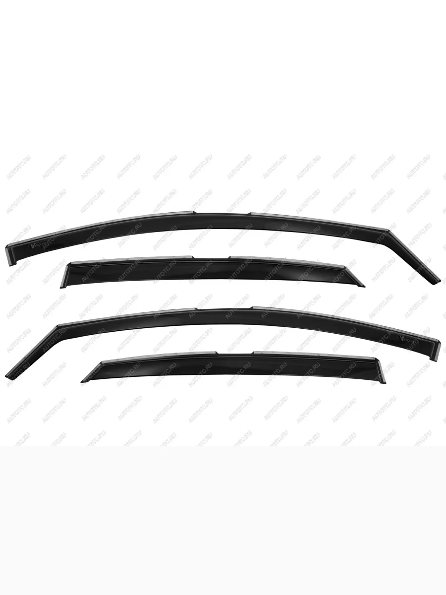 Дефлекторы окон Vinguru KIA Cerato 2018-2021, 2021-вставныескотчк-т 4 шт.литьевой поликарбонат  Киа Серато Vinguru afv90759  в Керчи Республика Крым