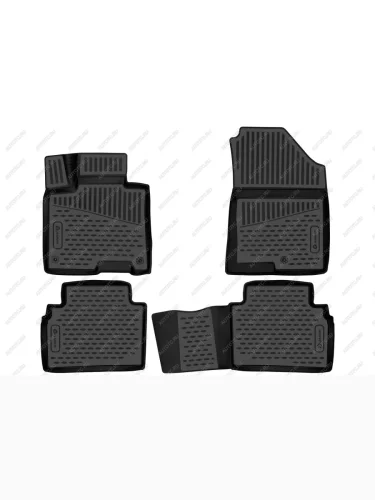 Коврики 3D в салон подходят (РФ)(полиуретан) Element (черные) KIA Sportage  5 NQ5 (2021-2025)