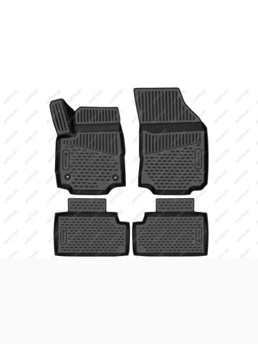 Коврики 3D в салон (полиуретан) Element (черные) Chevrolet Equinox (2016-2021) дорестайлинг