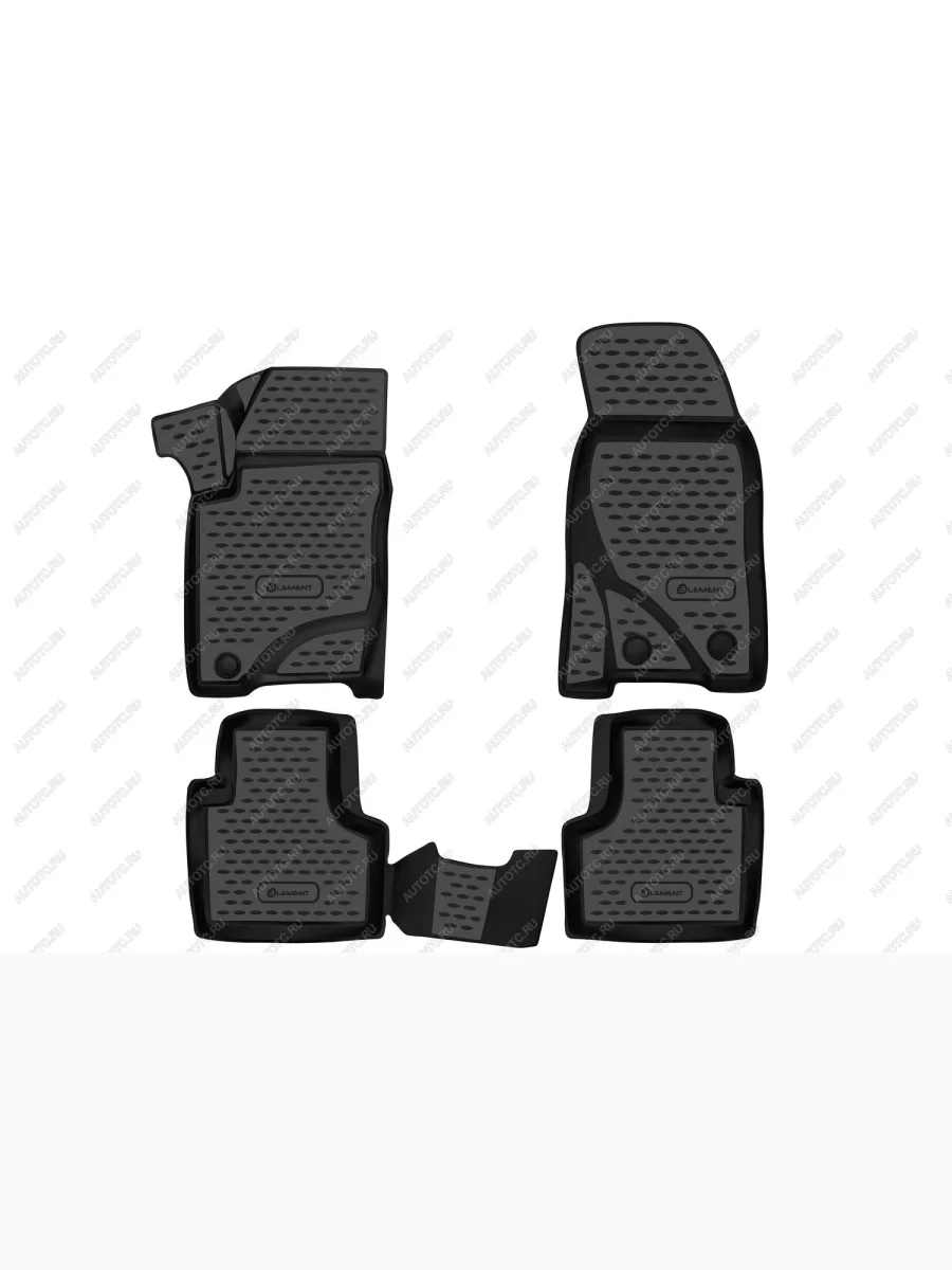 Коврики 3D в салон (полиуретан) Element Лада ВАЗ Нива Трэвел (212300-80) (2021-2025) (черные)  в Самаре Самарской области
