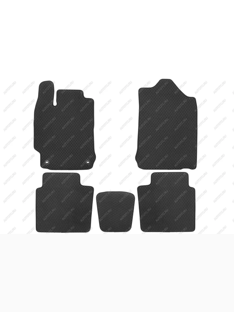 Коврики в салон EVA подходят для TOYOTA Camry (XV50,XV55) (VII, VIIr, r2), 2011-2018 (черная окантовка), 5шт.  Тойота Камри Klever eva.b.0504805622110kh  в Самаре Самарской области