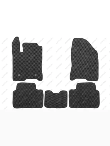 Коврики в салон EVA подходят для LADA Vesta I, Ir 2015-(черная окантовка), 5шт.  Лада Веста Klever eva.b.0505203322110k