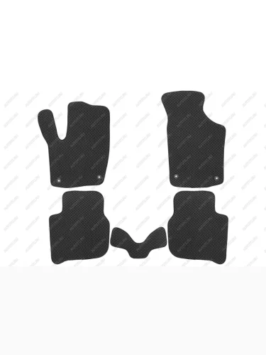 Коврики в салон EVA подходят для VOLKSWAGEN Polo (VI), 2020-  SKODA Rapid (I, Ir, II), 2012- (черная окантовка), 5шт.  Фольксваген Поло Klever eva.b.0505105022110k