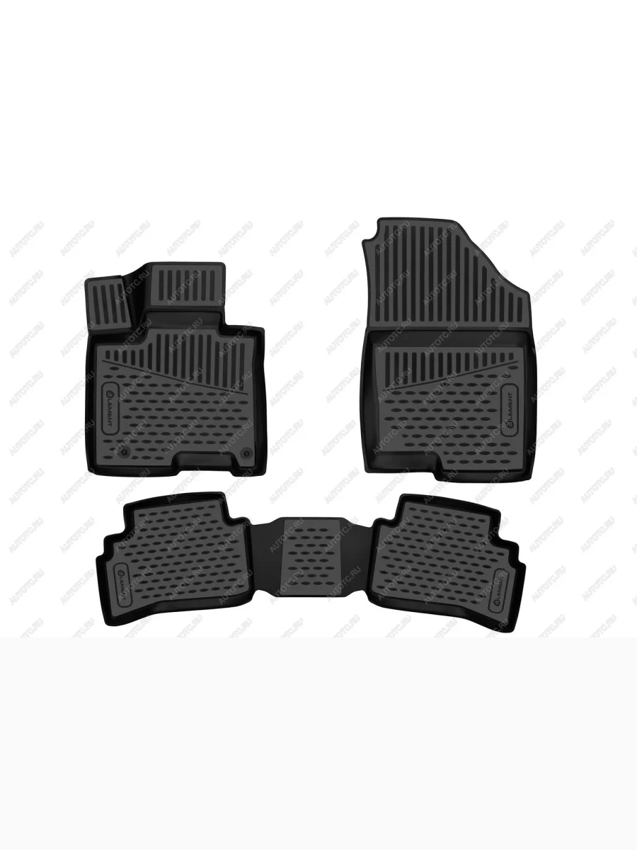 Коврики 3D в салон (полиуретан)(короткая база) Element  Hyundai Tucson (2020-2022) NX4 (черные)  в Керчи Республика Крым