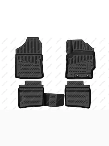 Коврики 3D в салон (4WD) Element (черные) Toyota Corolla Fielder E160 универсал дорестайлинг (2012-2015)