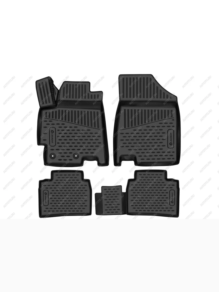 Коврики 3D в салон (полиуретан) Element  JAC J7 (2020-2025) (черные)  в Керчи Республика Крым