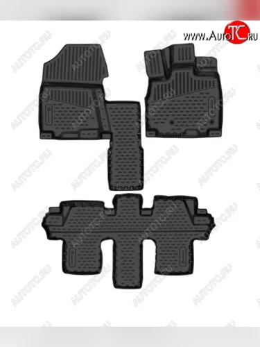 Коврики 3D в салон (полиуретан)(для капитанских сидений) Element (черные) Honda Freed  GB7,GB8,GB5,GB6 (2016-2019) минивэн дорестайлинг