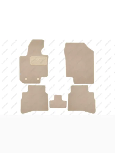 Коврики в салон Klever Premium JAC J7 2022- лифтбек, 5шт (текстиль, бежевые)  Джак  Джак Джей 7 Klever klever0412600122112kh