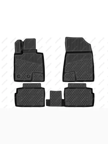 Коврики 3D в салон (полиуретан) Element (черные) Changan UNI-V лифтбэк (2021-2025)