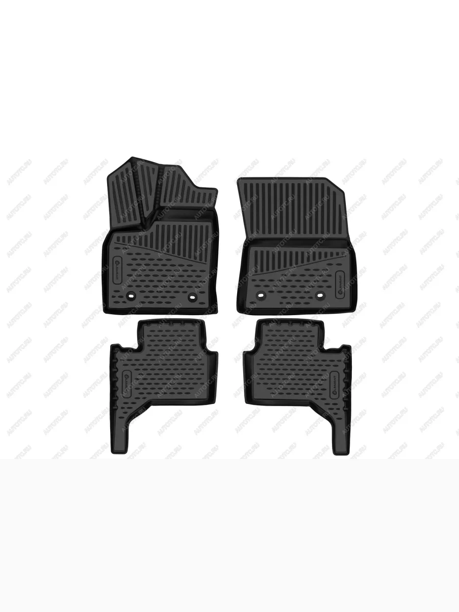 Коврики 3D в салон (полиуретан)(для капитанских сидений) Element  Lexus LX600 (2021-2022) J310 (черные)  в Керчи Республика Крым