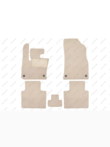 Коврики в салон Klever Premium GEELY Monjaro 2022-, кросс., 5шт. (текстиль, бежевые)  Джили Монжаро Klever klever0407503022112kh