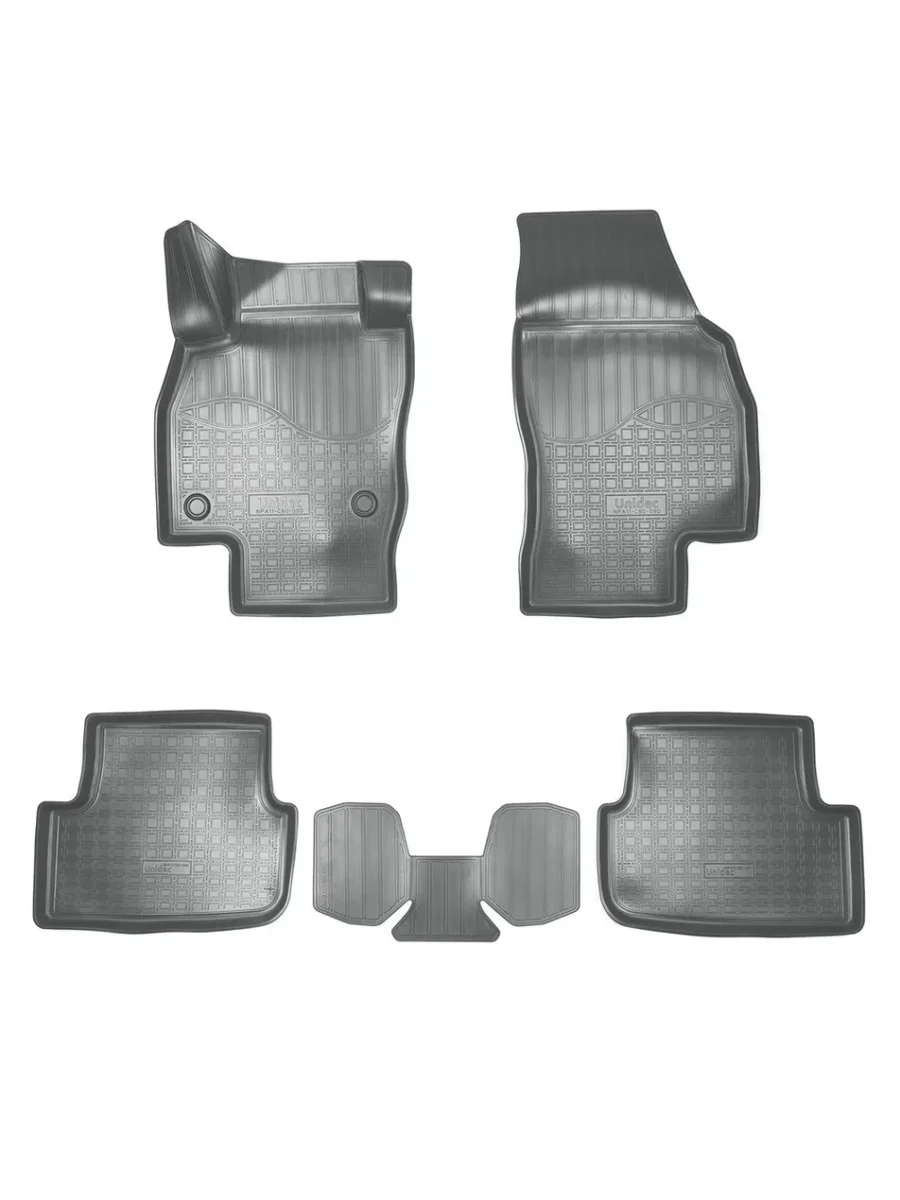 Комплект ковриков в салон Norplast Unidec  Skoda Fabia (2021-2025) 4 Mk4 (серый)  в Самаре Самарской области