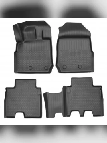 Коврики салонные (1,2 ряд)Norplast Unidec (черные) Isuzu mu-X TF (2021-2023)
