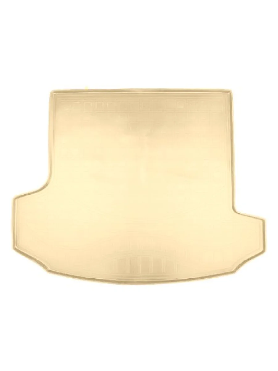 Коврик багажника (полиуретан, 7 мест/сложенный 3 ряд) Norplast Unidec Skoda Kodiaq 1 NS7 дорестайлинг (2017-2021) (бежевый)  в Керчи Республика Крым