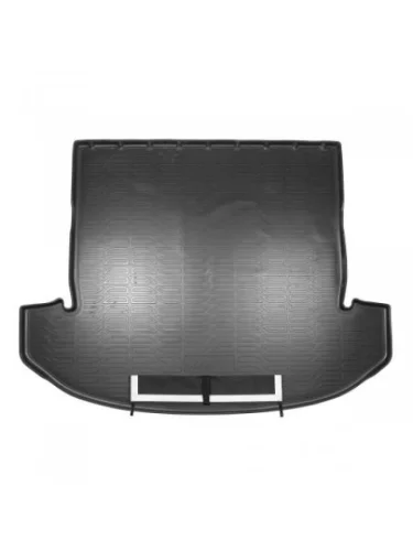 Коврик в багажное отделение с текстильным фартуком (сложенный 3 ряд) Unidec (черный) Chery Tiggo 8 (T18) дорестайлинг (2018-2022)