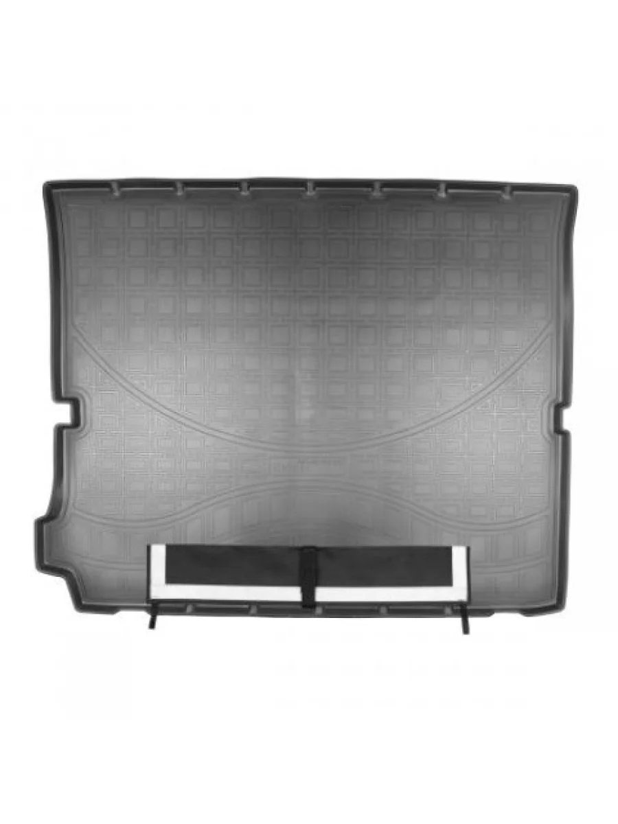 Коврик в багажное отделение с текстильным фартуком (сложенный 3 ряд) Norplast Unidec Peugeot 5008 T87 дорестайлинг (2017-2020) (черный)  в Керчи Республика Крым