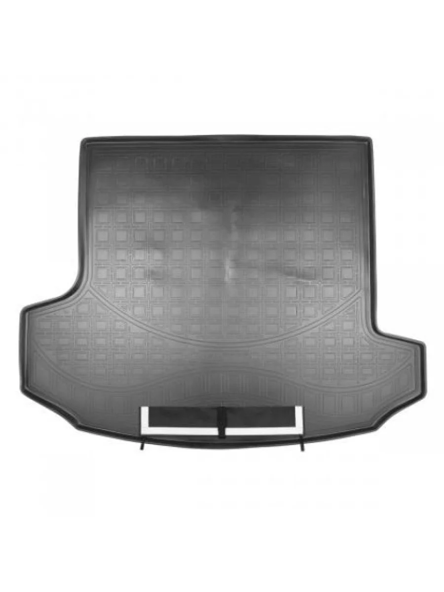 Коврик в багажное отделение с текстильным фартуком (7 мест, сложенный 3 ряд) Norplast Unidec Skoda Kodiaq 1 NS7 дорестайлинг (2017-2021) (черный)  в Керчи Республика Крым