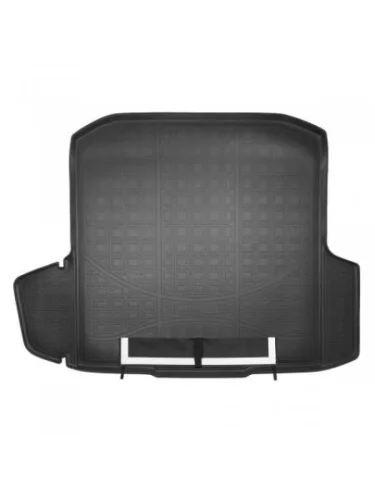 Коврик в багажное отделение с текстильным фартуком Norplast Unidec (черный) Skoda Octavia A7 дорестайлинг универсал (2012-2017)