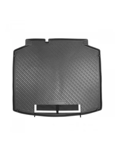 Коврик в багажное отделение с текстильным фартуком Norplast Unidec (черный) Skoda Scala (2019-2025)