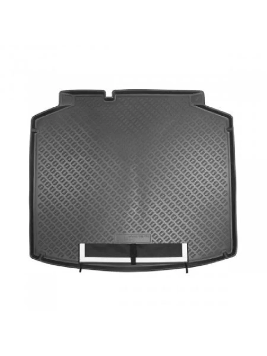 Коврик в багажное отделение с текстильным фартуком Norplast Unidec Skoda Scala (2019-2025) (черный)  в Перми Пермском крае