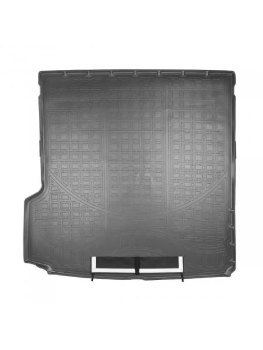 Коврик в багажное отделение с текстильным фартуком (сложенный 3 ряд) Norplast Unidec Volvo XC90 L дорестайлинг (2015-2019) (черный)  в Керчи Республика Крым