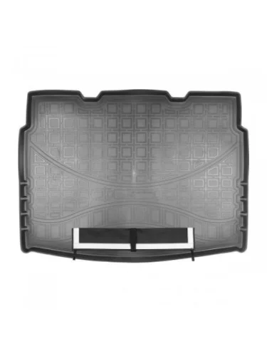 Коврик в багажное отделение с текстильным фартуком (на нижнюю полку) Norplast Unidec (черный) Volkswagen Tiguan Mk2 дорестайлинг (2016-2020)