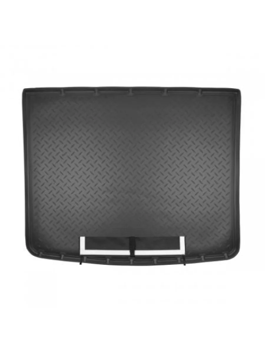 Коврик в багажное отделение с текстильным фартуком (2-х зонный климат контроль) Norplast Unidec Volkswagen Touareg 2 NF дорестайлинг (2010-2014) (черный)  в Самаре Самарской области