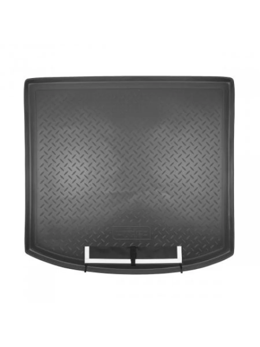 Коврик в багажное отделение с текстильным фартуком Norplast Unidec Volkswagen Touran 1T дорестайлинг минивэн (2003-2006) (черный)  в Самаре Самарской области