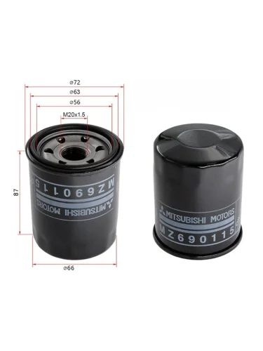 Фильтр масляный MITSUBISHI 4A924B10-126B31                                                         MITSUBISHI MZ690115