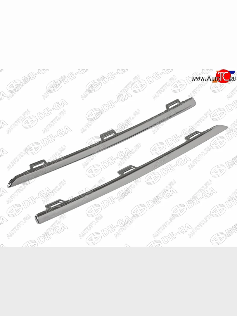 Молдинг решетки (комплект) SAT Renault Logan 2 рестайлинг (2018-2025) (черный)  в Керчи Республика Крым