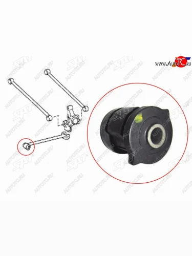 Сайлентблок задней продольной тяги TOYOTA CALDINACARINACORONACOROLLACAMRYMARK2 QUALIS 4WD 91-01 SAT ST-48725-12460