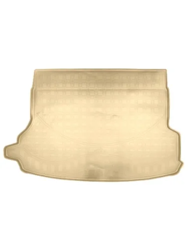Коврик багажника (полиуретан, с сабвуфером) Norplast Unidec (бежевый) Subaru Forester SK/S14 дорестайлинг (2018-2021)