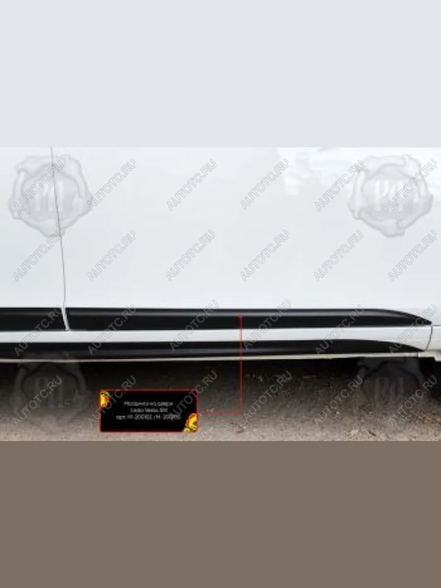 Задний левый молдинги на двери Русская Артель Лада ВАЗ Веста 2180 седан дорестайлинг (2015-2023) (шагрень)  в Керчи Республика Крым