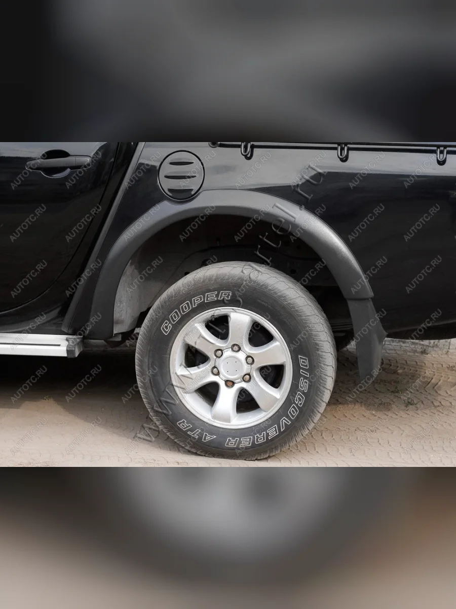 Расширители колесных арок задний левый (вынос 40 мм) Русская Артель  Mitsubishi L200 (2013-2016) 4 (глянец под покраску)  в Перми Пермском крае